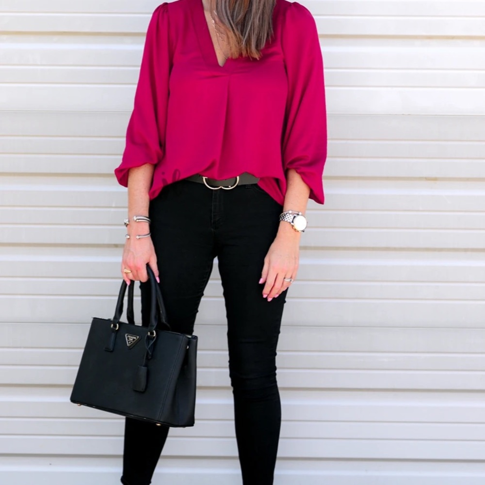 Burgundy women’s blouse